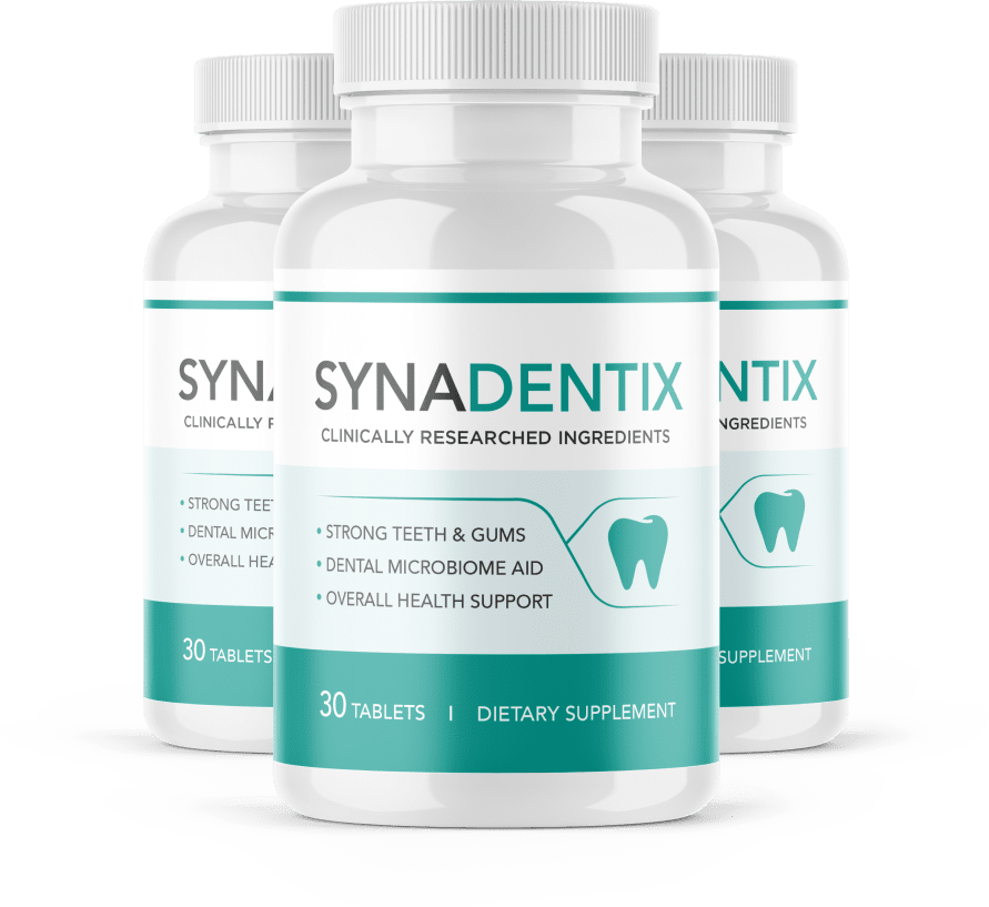 Synadentix oral wellness supplement bottle presentation